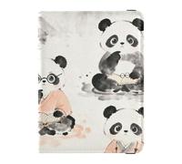 Étui portefeuille pour passeport - Panda aquarelle - En cuir synthétique - Étanche - Bloque les RFID - Pour homme et femme