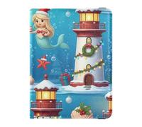 Étui portefeuille pour passeport, phares de sirènes de Noël, en cuir synthétique, imperméable, blocage RFID, pour homme et femme