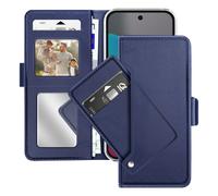 Étui Portefeuille pour Google Pixel 10 et 10 Pro avec Support et Miroir Interne Bleu nuit