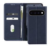 Étui Portefeuille pour Pixel 11 / 11 Pro Série Chesterfield avec Fonction Support Bleu nuit