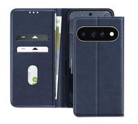 Étui Portefeuille pour Pixel 11 Pro XL Série Chesterfield avec Fonction Support Bleu nuit