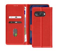Etui Portefeuille pour Google Pixel 9a Série Chesterfield Grainé Fonction Stand Rouge