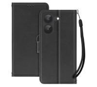 Étui Portefeuille pour Poco X8 Pro avec Fonction Support et Dragonne Assortie Noir