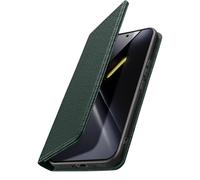 Étui Portefeuille pour Poco X8 Pro Max Texture Litchi avec Blocage RFID Vert foncé
