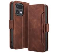 Étui Portefeuille pour Realme 16 Pro avec Support et Porte-Carte Amovible Marron