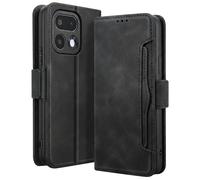 Étui Portefeuille pour Realme 16 Pro avec Support et Porte-Carte Amovible Noir