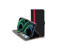 Etui Portefeuille pour Realme 8 5G, Narzo 30 5G PU Cuir Porte-Cartes Support Stand, Noir / Rouge