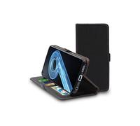 Etui Portefeuille pour Realme 9i PU Cuir Porte-Cartes Support Stand, Noir