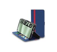 ebestStar - Coque pour Realme GT 2 Pro 5G, Etui Portefeuille Protection, Housse Pochette PU Cuir Porte Carte, Bleu Foncé/Rouge