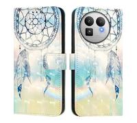 Étui portefeuille pour Realme GT8, étui portefeuille à rabat en cuir synthétique de qualité supérieure, design 3D, anti-choc, avec béquille et porte-cartes - Dream Bells