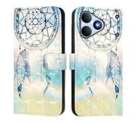 Étui portefeuille pour Realme Note 80 4G Abroad, étui portefeuille à rabat en similicuir de qualité supérieure, design 3D, résistant aux chocs, avec béquille et porte-cartes - Dream Bells