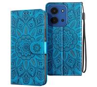 Etui Portefeuille pour Redmi 15C Motif Mandala avec Porte-cartes Bleu