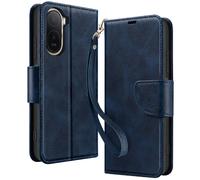 Étui Portefeuille pour Redmi A7 Pro Style Rétro avec Support Bleu nuit
