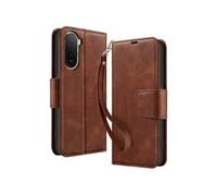 Avizar Étui Portefeuille pour Redmi A7 Pro Style Rétro avec Support Marron clair