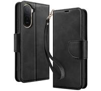 Étui Portefeuille pour Redmi A7 Pro Style Rétro avec Support Noir