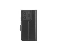 Etui Portefeuille pour Redmi Note 14 5G Série Oslo avec Portes-cartes et Support Noir