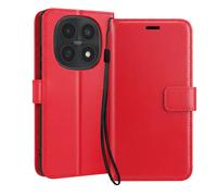Étui Portefeuille pour Redmi Note 15 5G / 4G avec Dragonne et Fonction Stand Mayaxess Rouge