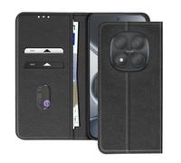 Etui Portefeuille pour Redmi Note 15 Pro 5G Chesterfield Grainé Fonction Stand Noir