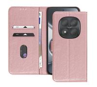 Etui Portefeuille pour Redmi Note 15 Pro 5G Chesterfield Grainé Fonction Stand Rose