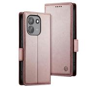 Étui Portefeuille pour Redmi Note 17 Pro Max Série Smart Book, Support Rose