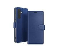 Etui Portefeuille pour Samsung A17 Support et Languette Magnétique Zanaé Bleu nuit