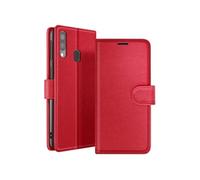Etui Portefeuille pour Samsung A40 Support et Languette Magnétique Zanaé Rouge