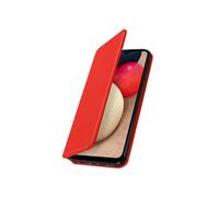 Etui Portefeuille pour Samsung Galaxy A02s Clapet Magnétique avec Support Rouge