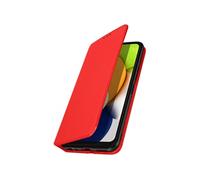 Etui Portefeuille pour Samsung Galaxy A03 Clapet Magnétique avec Support Rouge