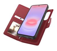 Étui Portefeuille pour Samsung Galaxy A37 Anti-RFID avec Coque Détachable Mayaxess Rouge