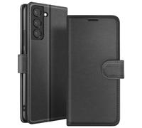 Zanaé – Étui portefeuille pour Samsung Galaxy S22 Plus – Support et languette – Noir