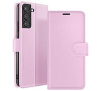 Étui Portefeuille pour Samsung Galaxy S22 Plus Support et Languette Rose