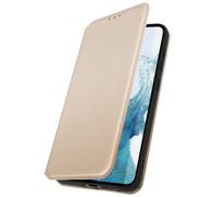 Etui Portefeuille pour Samsung Galaxy S23 Clapet Magnétique avec Support Vidéo Dorée