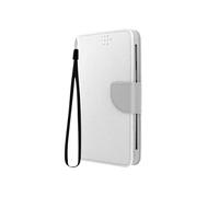 Etui Portefeuille pour Smartphone Universel XL Série Fancy Style Argent