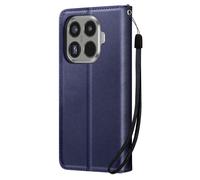 Étui Portefeuille pour Xiaomi 15T Pro avec Dragonne et Porte-carte Bleu nuit