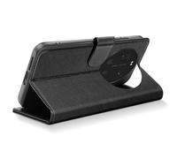 Étui Portefeuille pour Xiaomi 17 Ultra Série Chesterfield avec Fonction Support Noir