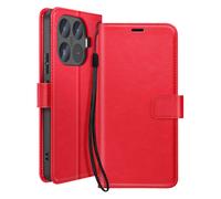 Étui Portefeuille pour Xiaomi 17T avec Dragonne et Fonction Support Mayaxess Rouge