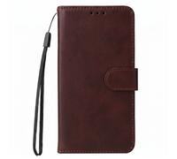 Étui Portefeuille pour Xiaomi 17T Effet Cuir avec Support Vidéo Marron