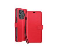 Etui portefeuille pour Xiaomi 17T Pro - Dragonne, Support, Simili-cuir Rouge