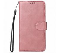 Étui Portefeuille pour Xiaomi 17T Pro Effet Cuir avec Support Vidéo Rose
