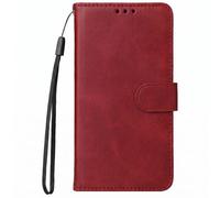 Avizar Étui Portefeuille pour Xiaomi 17T Pro Effet Cuir avec Support Vidéo Rouge