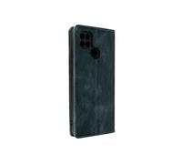 Etui Portefeuille pour Xiaomi Poco C40 avec Effet Patiné et Fonction Support Bleu nuit