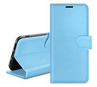 Zanaé Étui portefeuille Xiaomi Redmi 10A/9C - Support horizontal, fermeture magnétique, Bleu clair