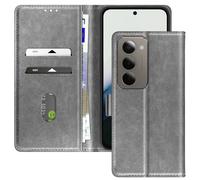 Étui Portefeuille pour Xiaomi Redmi 15 5G Chesterfield Grainé Fonction Stand Gris