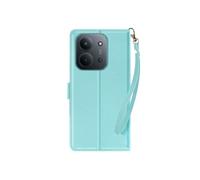 Etui Portefeuille pour Xiaomi Redmi 15C Magnetique avec Dragonne et Support Bleu clair