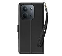 Avizar Étui portefeuille pour Xiaomi Redmi 15C — Magnétique, dragonne et support — Noir