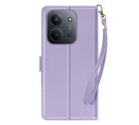 Avizar Étui portefeuille pour Xiaomi Redmi 15C — Magnétique, dragonne et support, violet clair