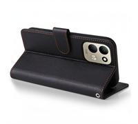 Étui Portefeuille pour Xiaomi Redmi 17 Anti-RFID avec Dragonne et Support Noir