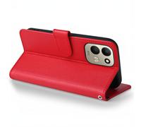 Etui Portefeuille Xiaomi Redmi 17 Anti-RFID Dragonne Support Rouge