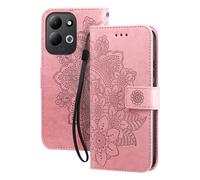 Étui Portefeuille pour Xiaomi Redmi 17 Motif Mandala avec Support Rose