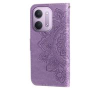Étui Portefeuille pour Xiaomi Redmi 17C 5G Motif Mandala avec Support Violet